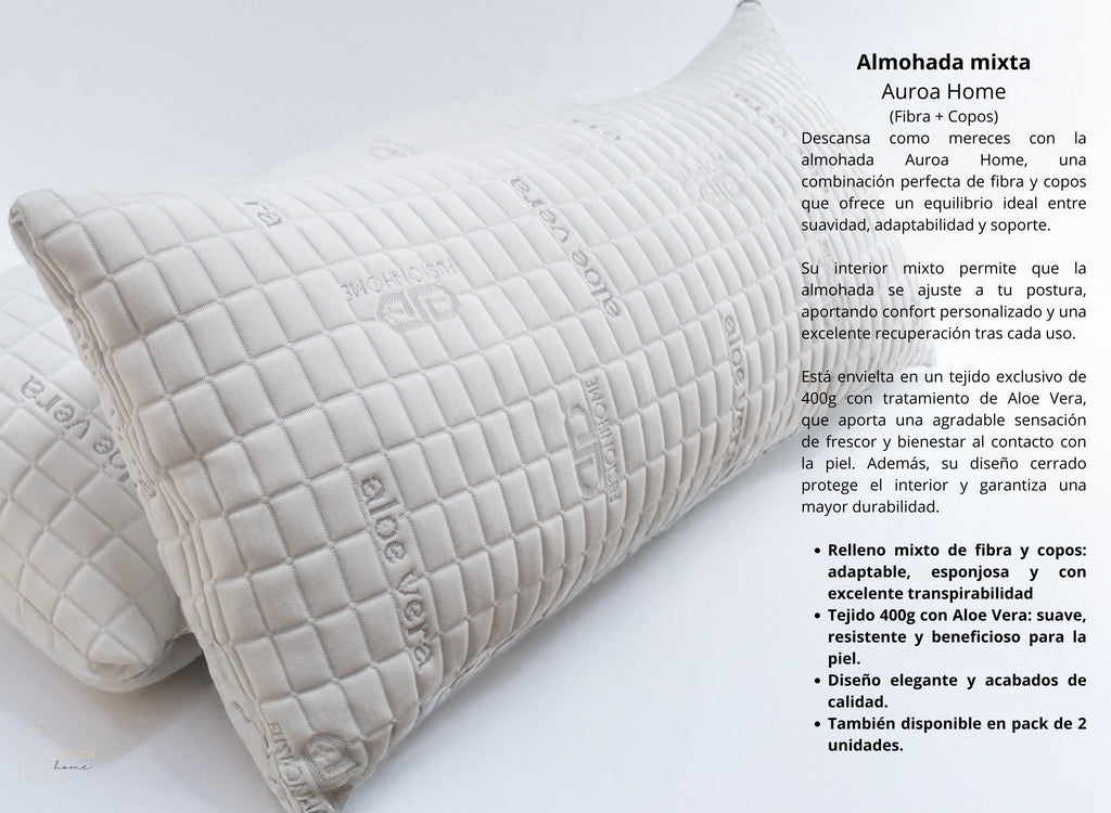 Almohada fibra y copos